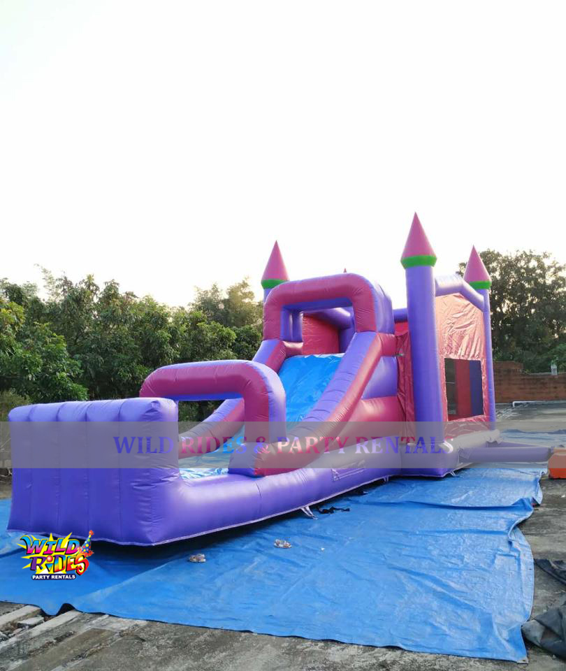 Large Girls Castle Bouncer w/ Dry Slide